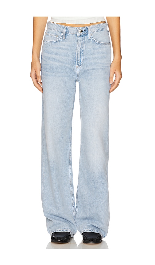 Rag & Bone Featherweight Logan Mid Rise Wide Leg Jeans in Blue.  34. Also in 25, 26, 27, 28, 29, 30