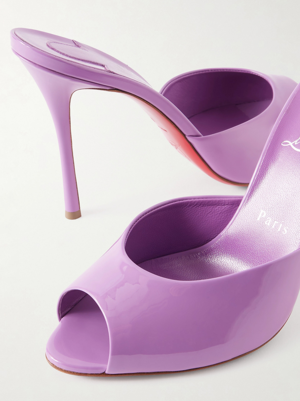 Me Dolly 100 Patent Leather Mules - Purple