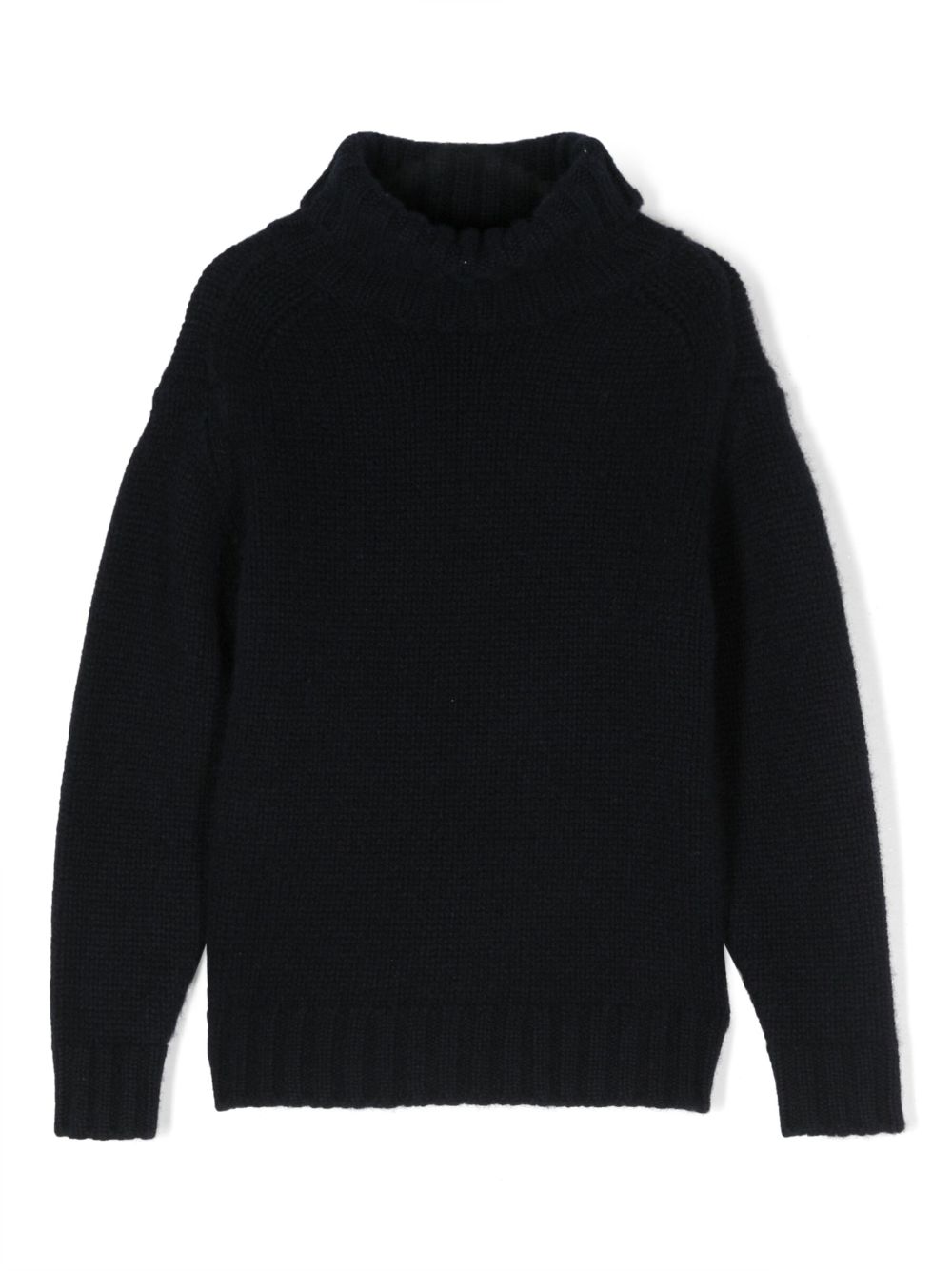 Roll-neck cashmere jumper - Blue
