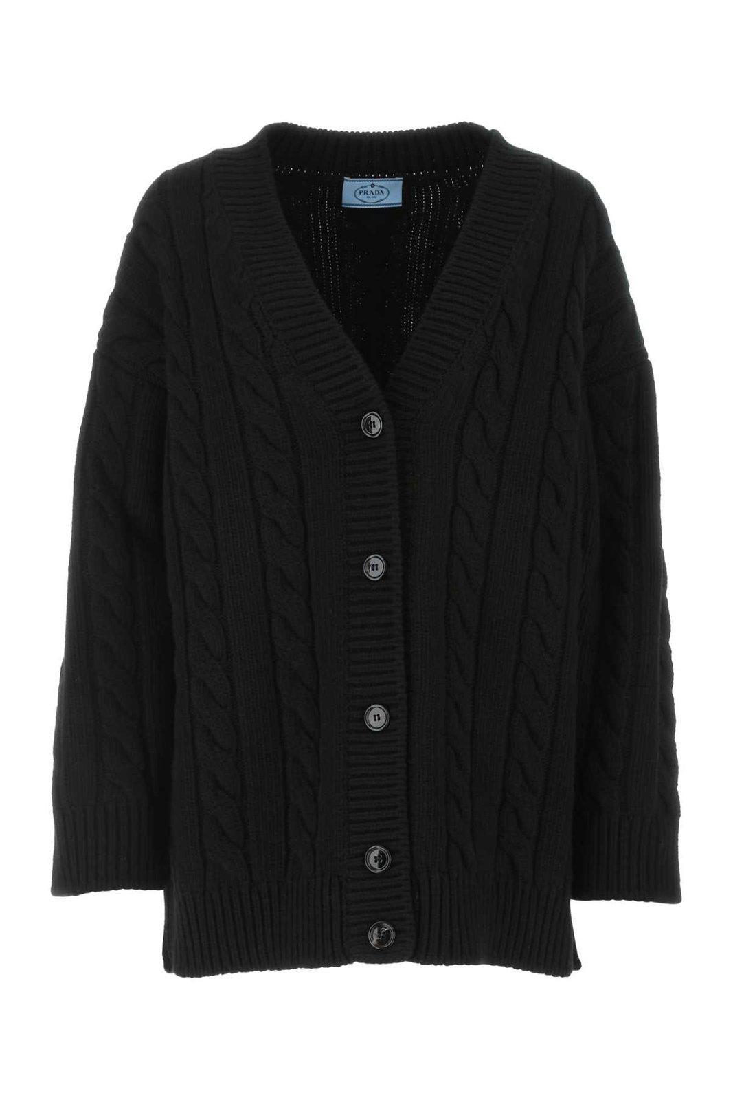 Cable-knit Button Up Cardigan