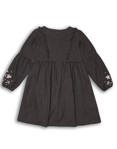 Kid Girl Kids' dress Charcoal Size 10 Cotton, Polyester