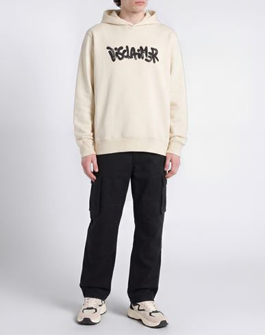 Man Sweatshirt Ivory Size XS Cotton
