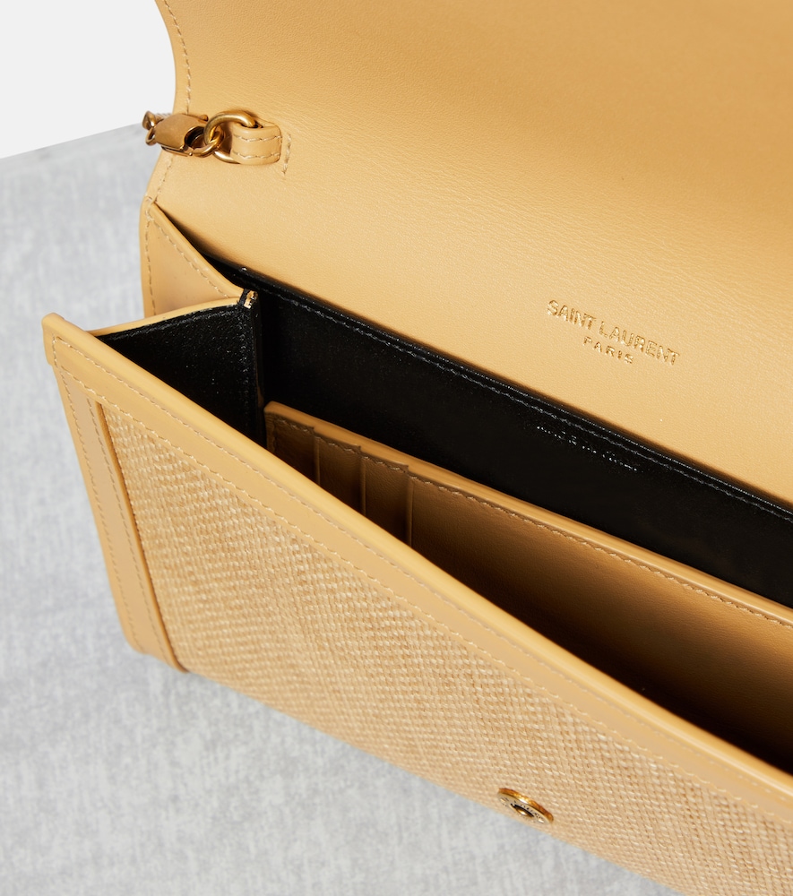 Uptown raffia wallet on chain