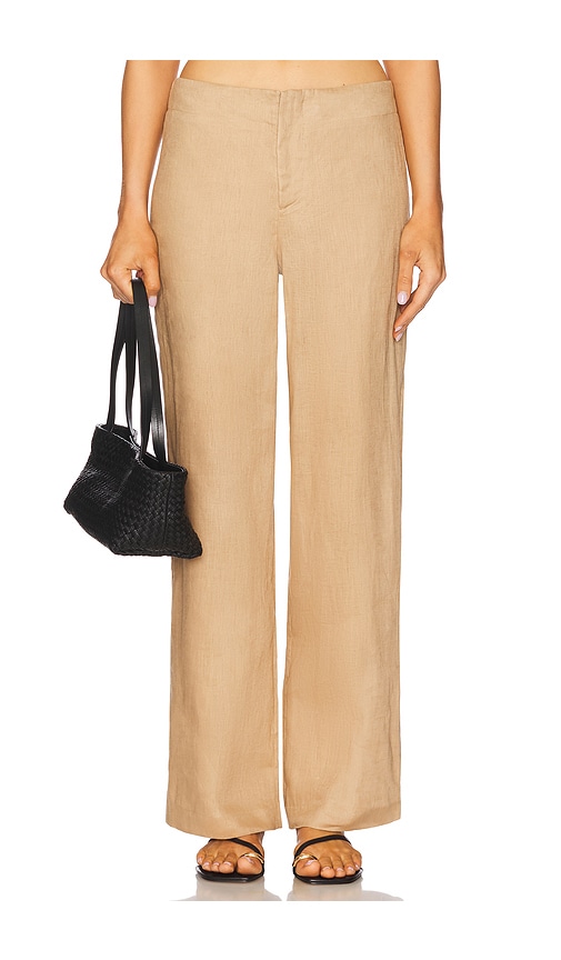Bardot LEINENHOSE BALIA HIPSTER in Brown. Größe 8. Also in 10, 12, 2