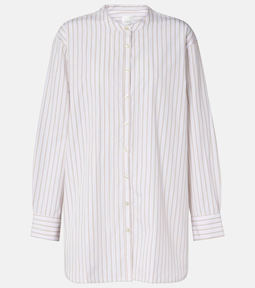 Yoshi striped cotton-blend shirt