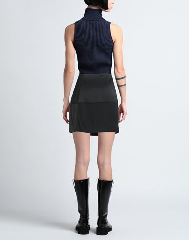Róhe Woman Mini skirt Black Size 8 Viscose, Virgin Wool