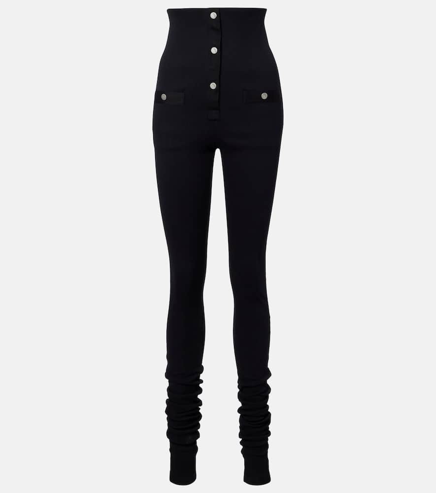 High-rise cotton jersey stirrup leggings