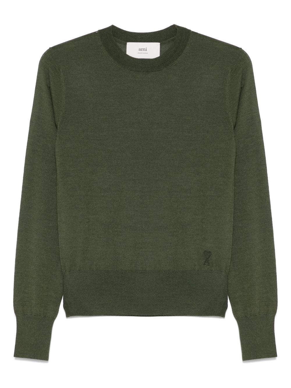 AMI Paris fine-knit top - Green