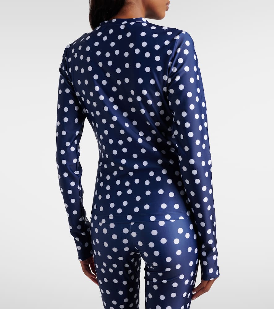 Polka-dot jersey top