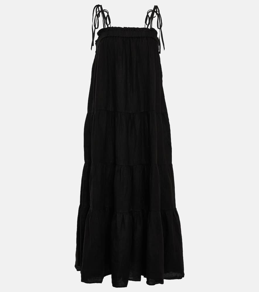 Charlie tiered linen maxi dress