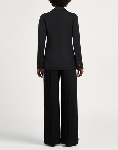 Woman Blazer Black Size 4 Virgin Wool, Viscose, Silk