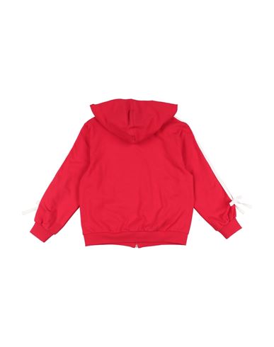 Kid Girl Sweatshirt Red Size 10 Cotton, Elastane