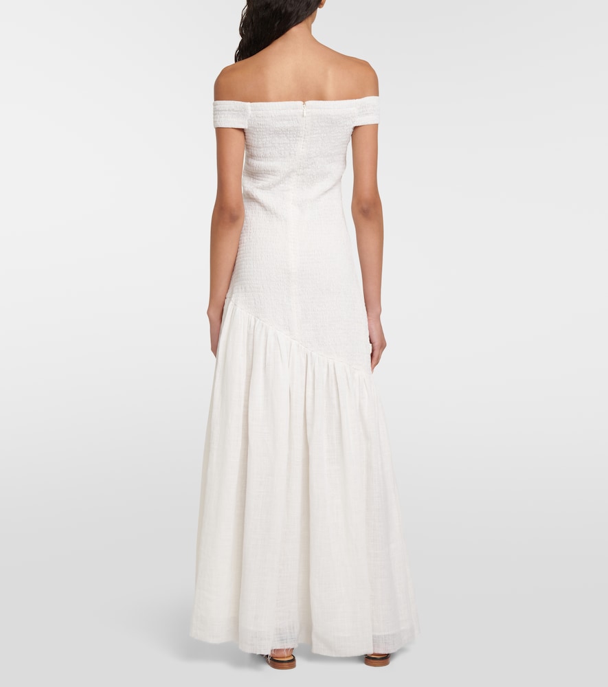 Veloso linen and silk maxi dress