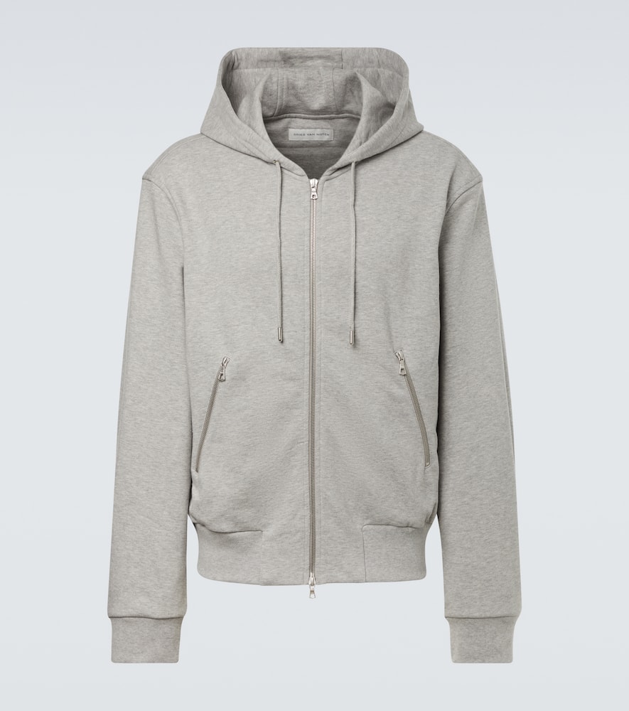 Cotton zip-up hoodie