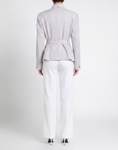 Woman Blazer Light grey Size 10 Virgin Wool