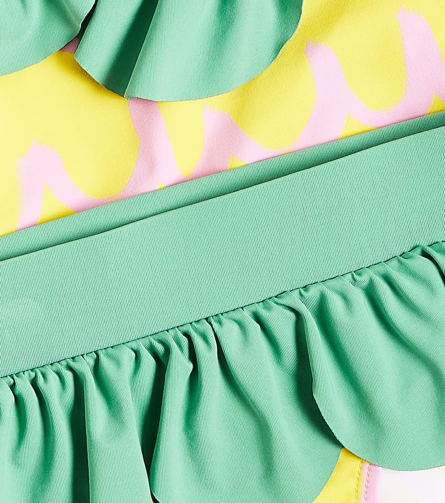 Stella McCartney Kids Printed ruffled bikini
