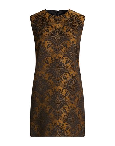 Woman Mini dress Khaki Size 10 Virgin Wool, Polyamide