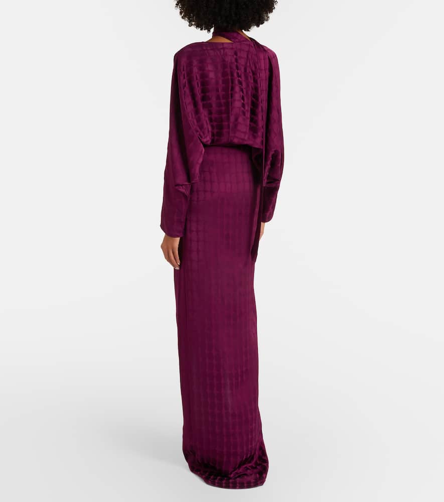 Dunaway belted crêpe cady wrap dress