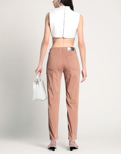 Woman Pants Antique rose Size 10 Cotton, Elastane