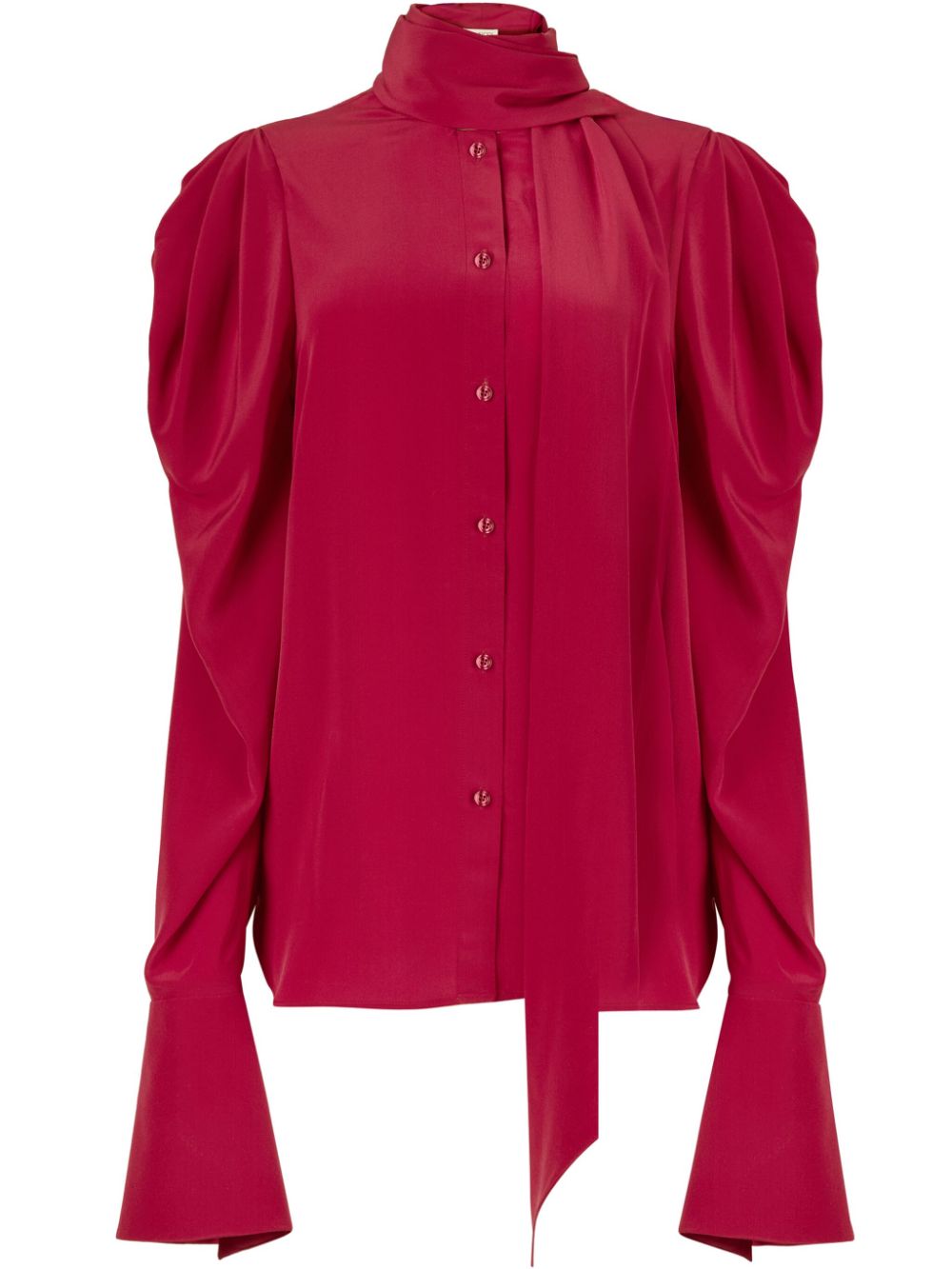Pussy-bow shirt - Pink