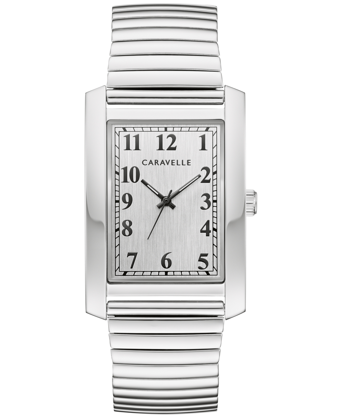 Designed by Bulova Men's Dress Stainless Steel Expansion Bracelet Watch 30mm - Silver-tone
