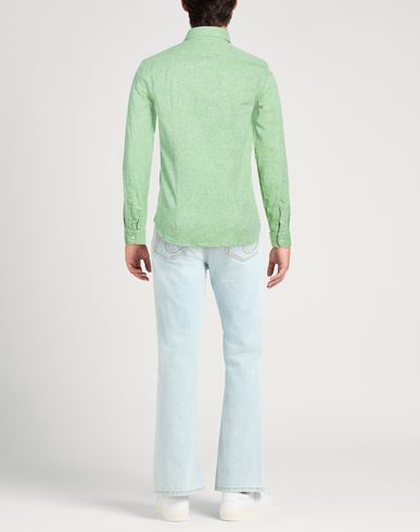 Man Shirt Green Size 15 ½ Linen, Cotton