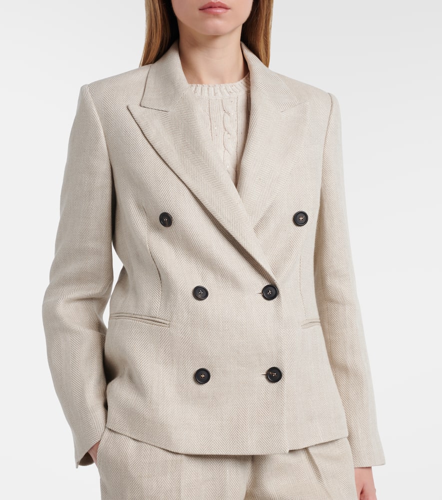 Linen and cotton blazer