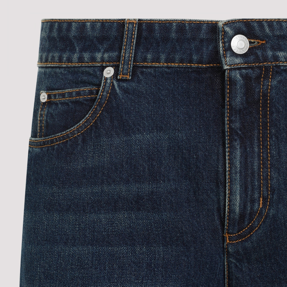 Dark Blue Cotton Jeans