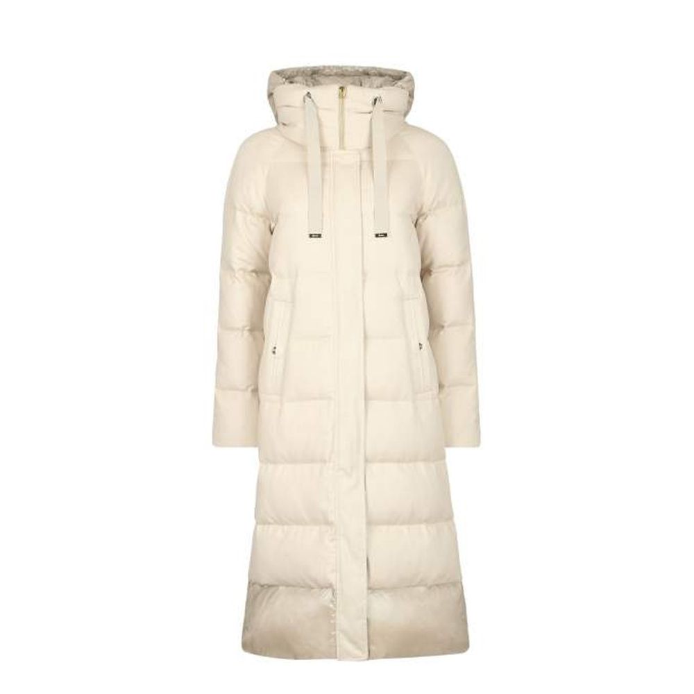 Cashmere and Silk Puffer Coat — White