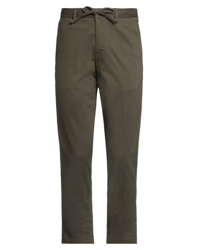 Man Pants Military green Size 31 Cotton, Elastane