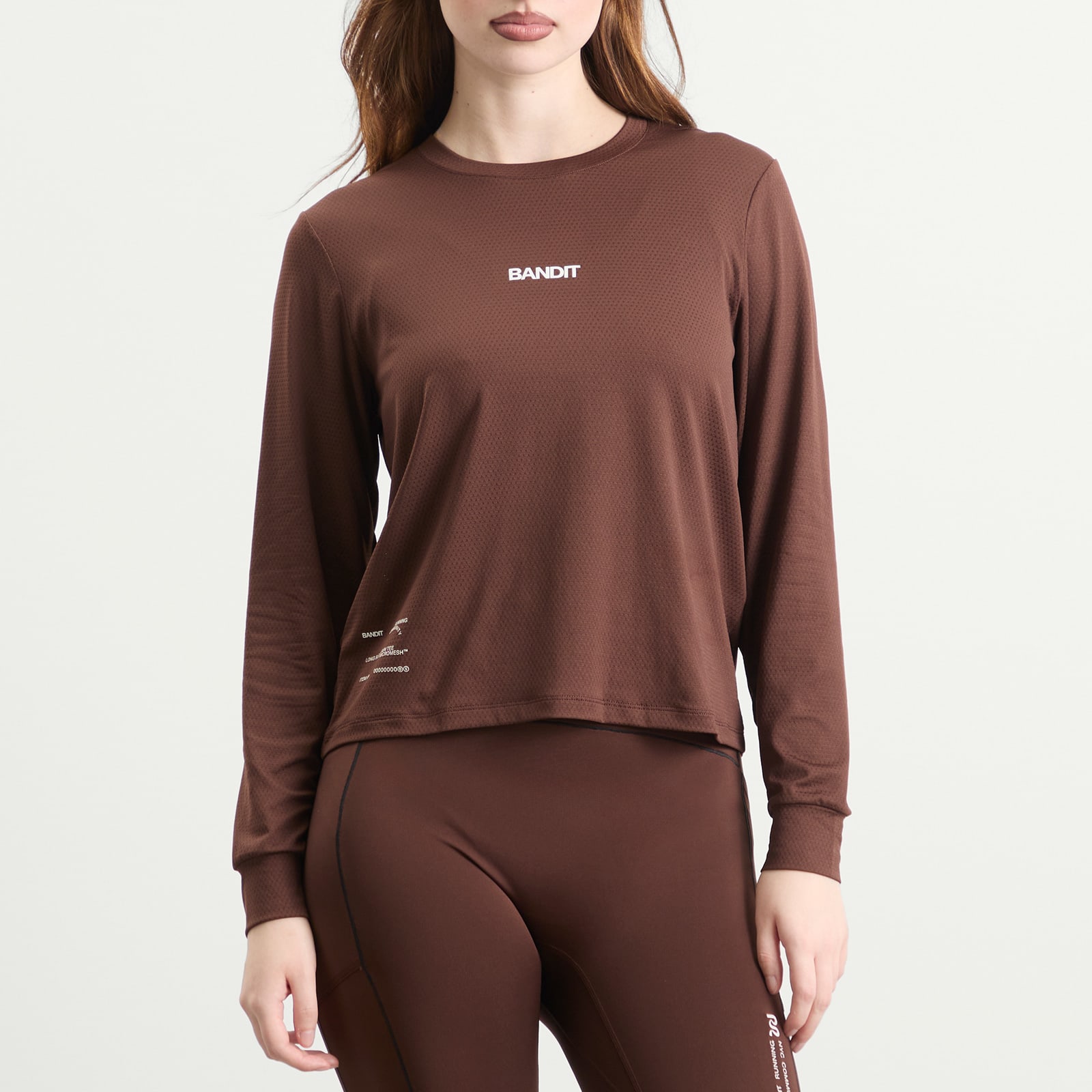 Women's Micromesh™ Long Sleeve Relaxed Women’S T-Shirt Cacao