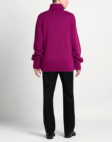 Man Turtleneck Mauve Size M Acrylic, Wool