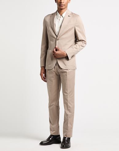 Man Suit Beige Size 36 Virgin Wool, Cotton