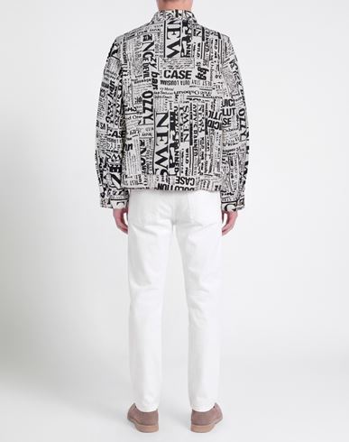Man Denim outerwear White Size L Cotton