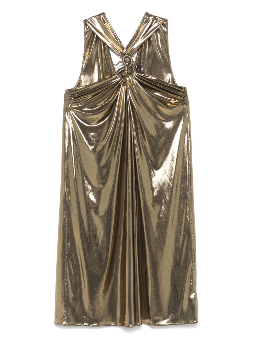 Metallic jersey dress - Gold