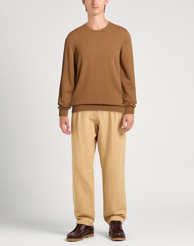 Man Sweater Camel Size 40 Virgin Wool, Viscose, Cashmere