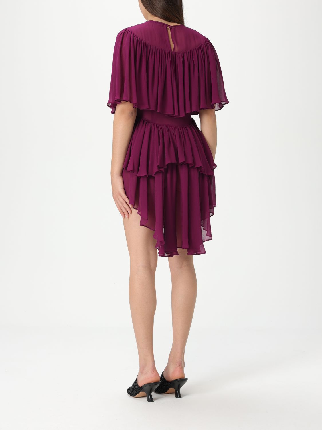 TWINSET ruffled mini dress - Red