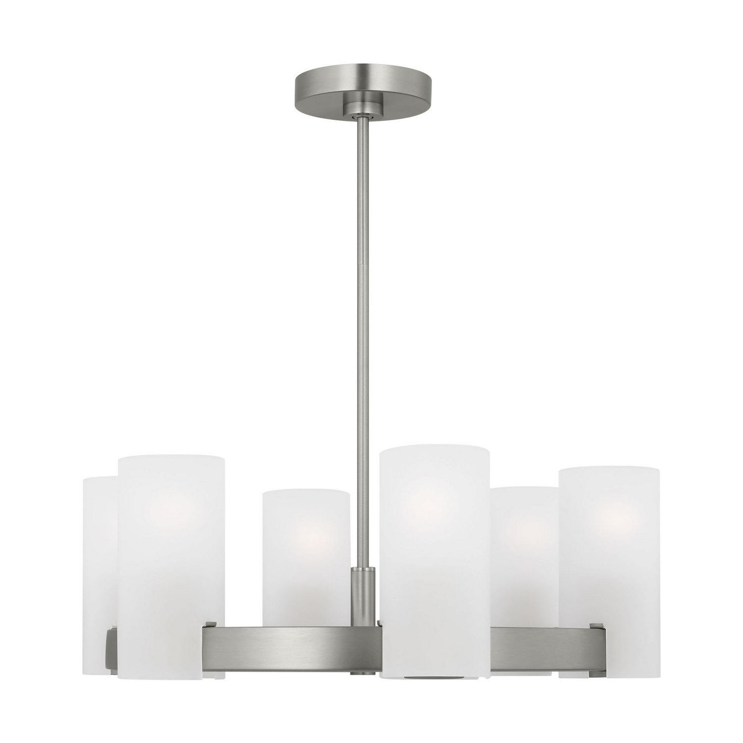 Brushed Steel Chandelier from the Rhode Collection