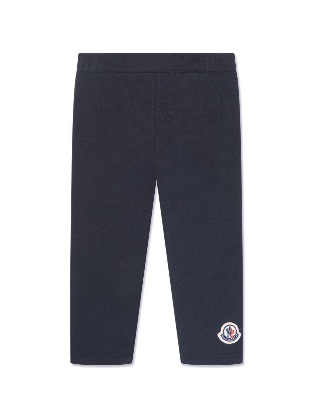 Logo-patch stretch-cotton leggings - Blue