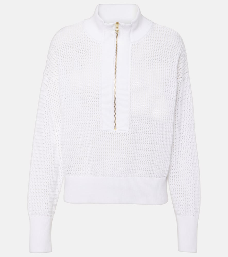 Aurora cotton half-zip sweater