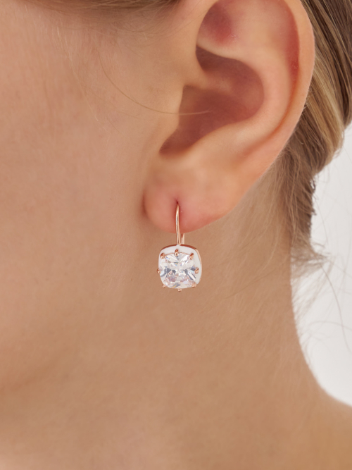 Bold White Square Hoop Earrings C24EB332
