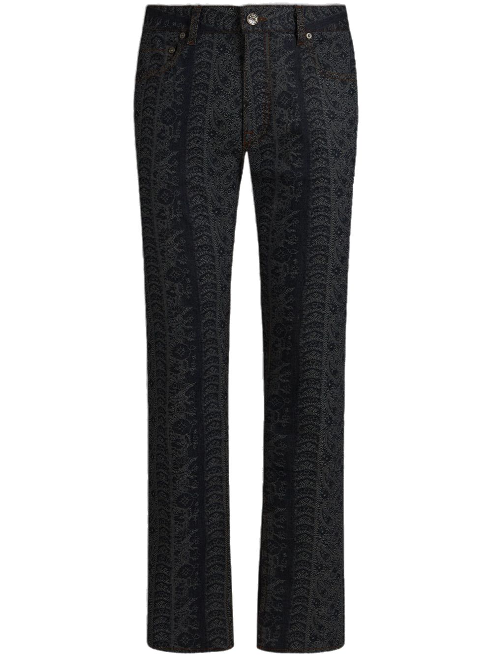 Jacquard paisley jeans - Blue