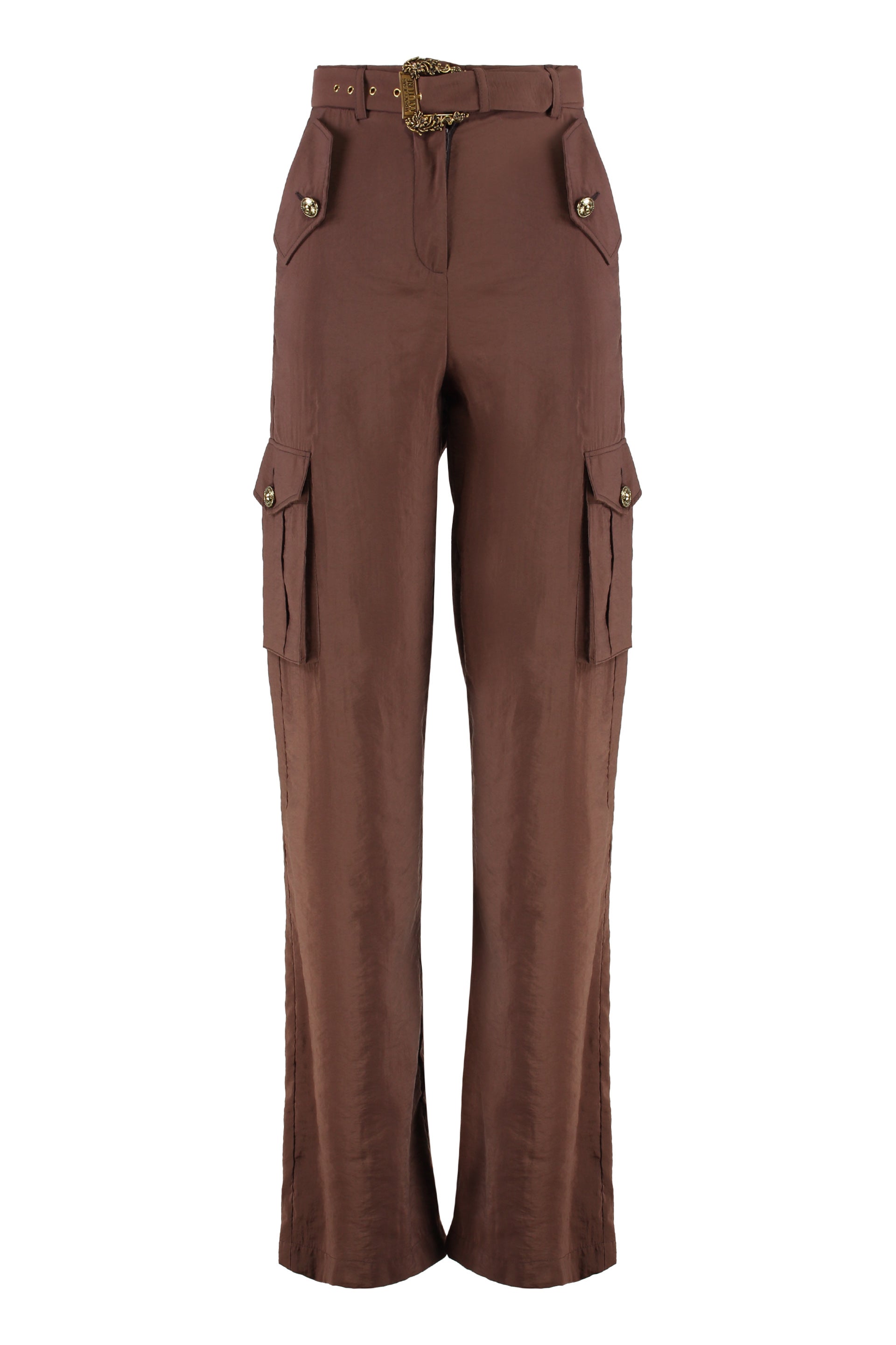 Women's Embellished-Button Cargo Trousers