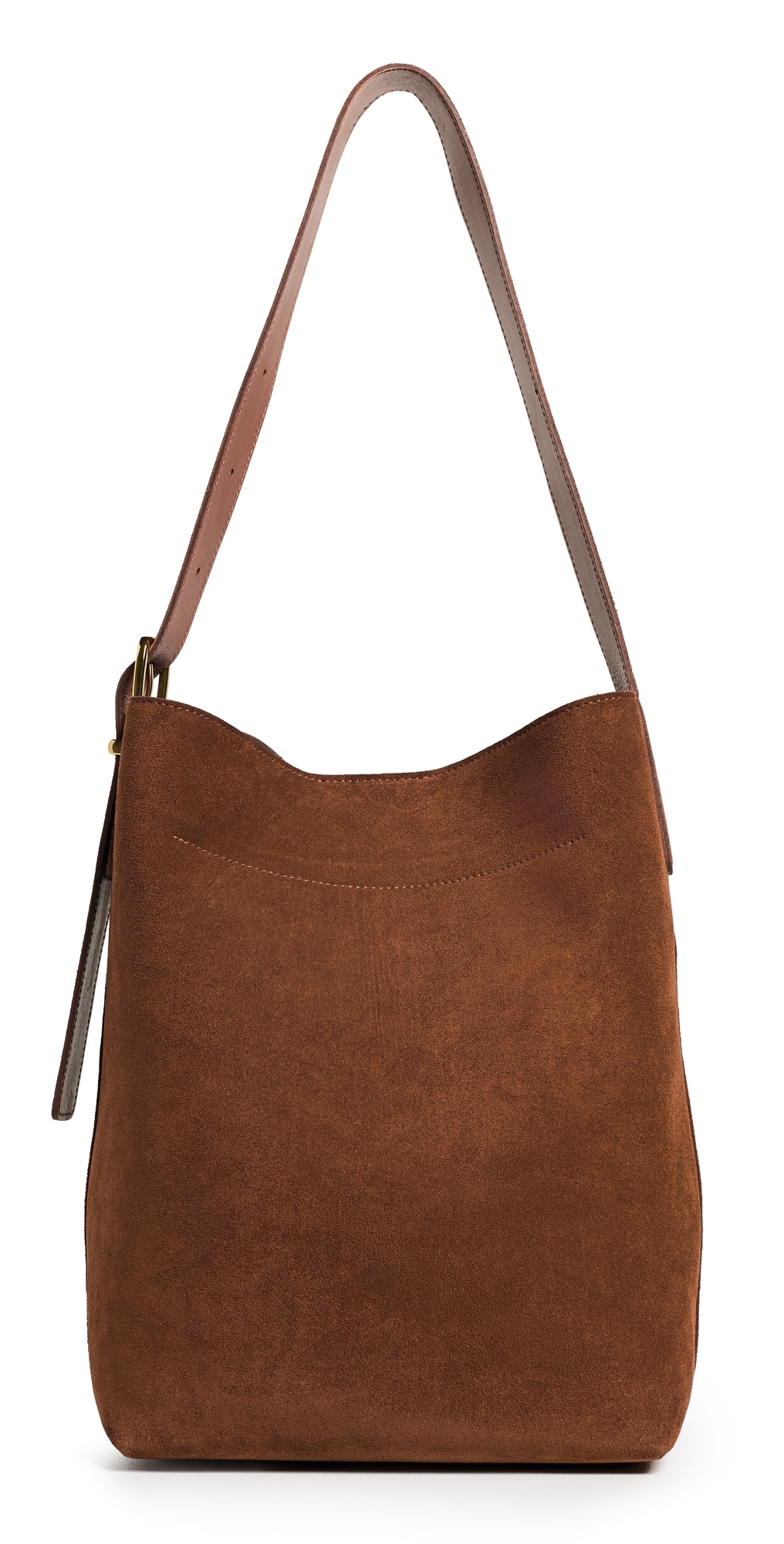 Suede Essentials Bucket Tote Soft Mahogany One Size