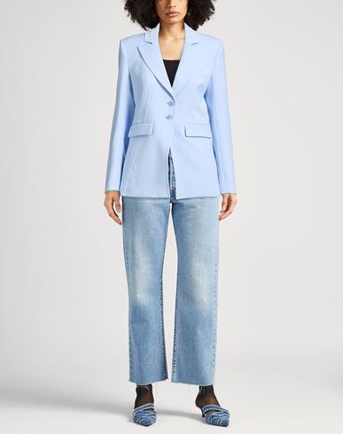 Woman Blazer Sky blue Size 4 Polyester, Elastane