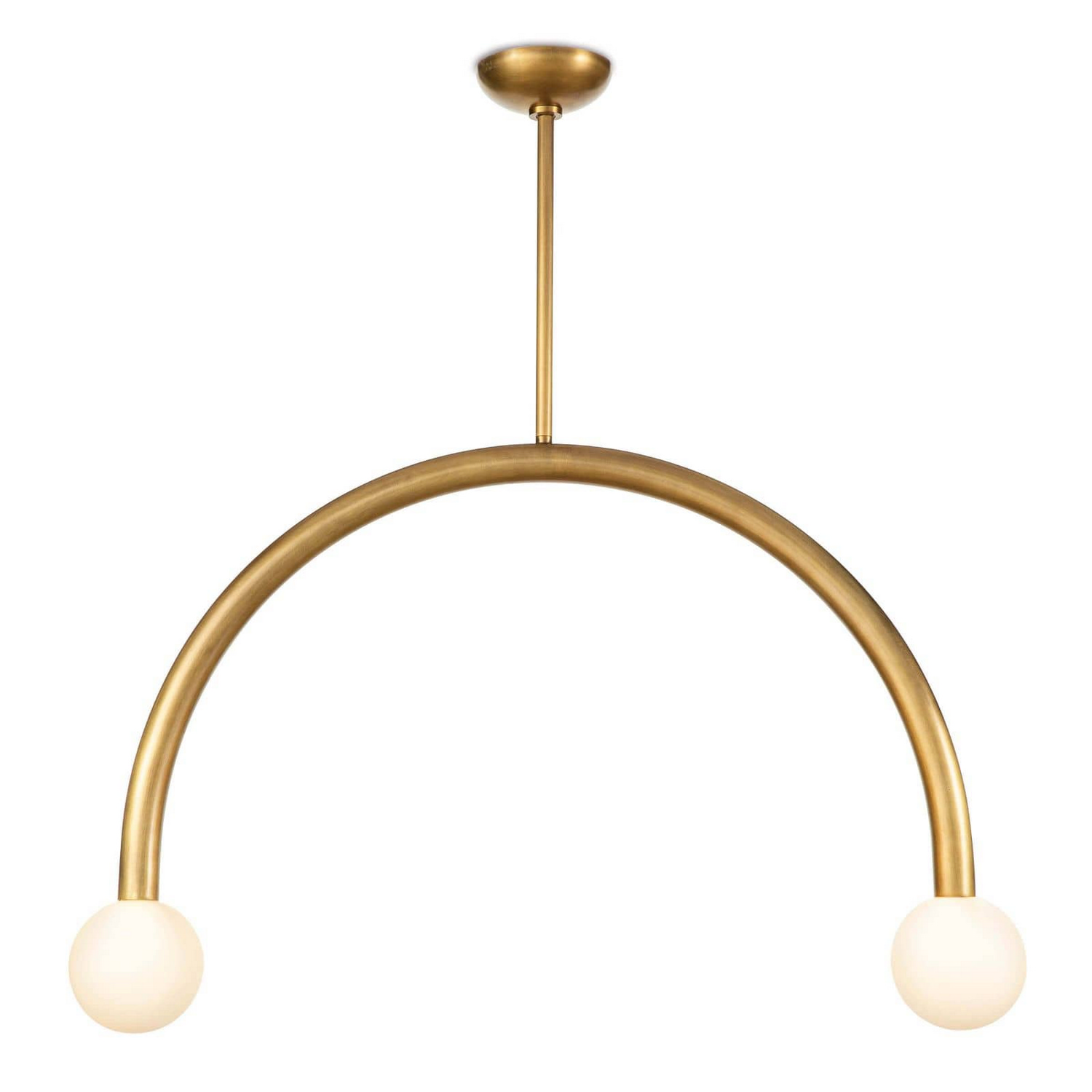 Natural Brass LED Pendant from the Happy Collection