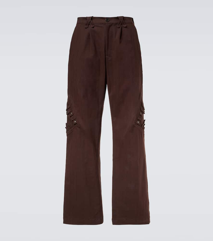 Estike cotton-blend wide-leg pants