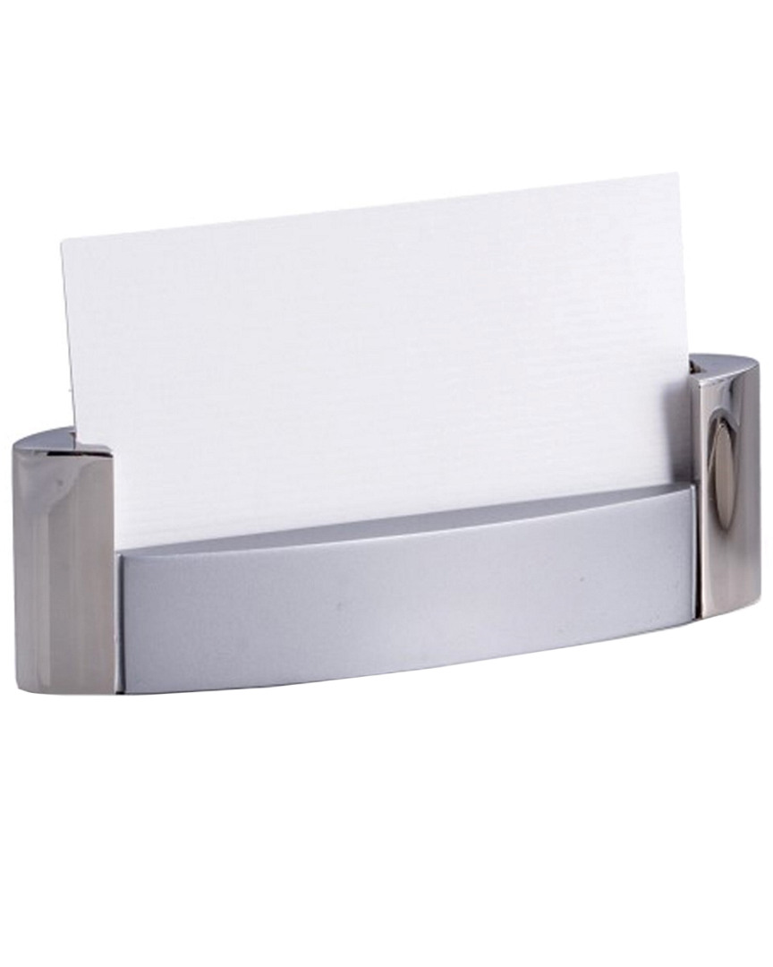 Shiny & Satin Finished Silver Plated Business Card Holder