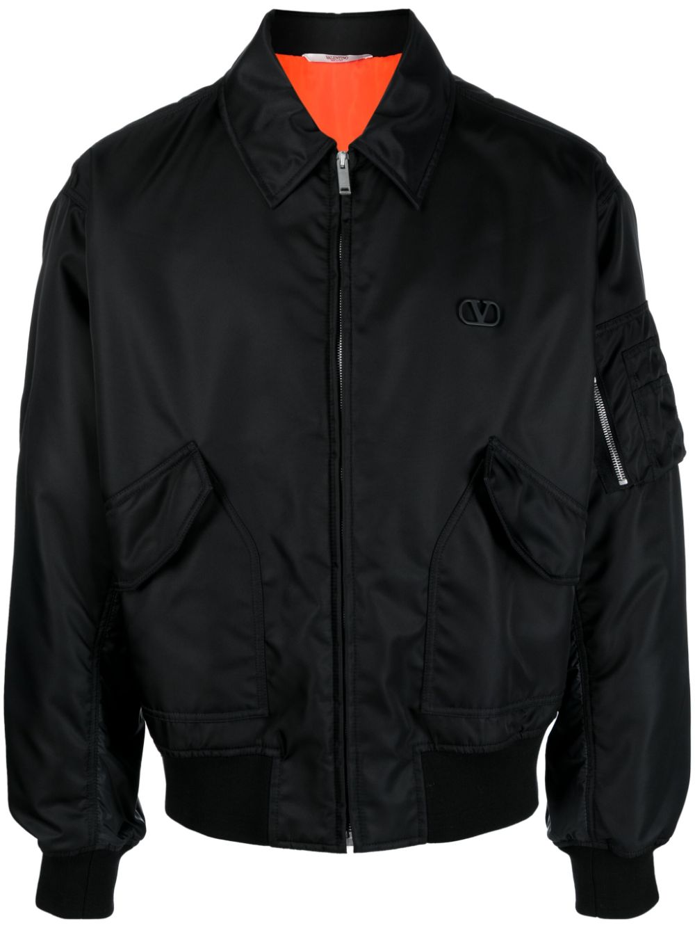 VLogo Signature bomber jacket - Black