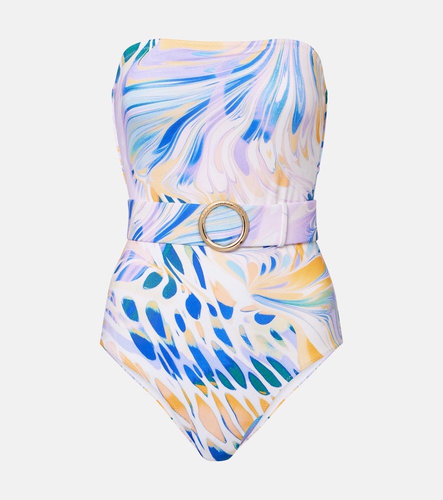 Iris belted printed swimsuit